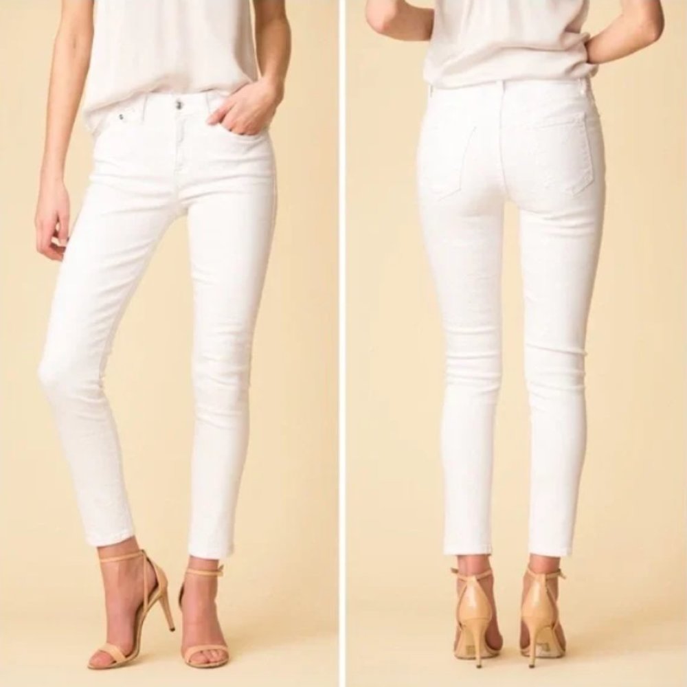 NWT Derek Lam 10 Crosby Devi White Denim Skinny Jeans Size 30